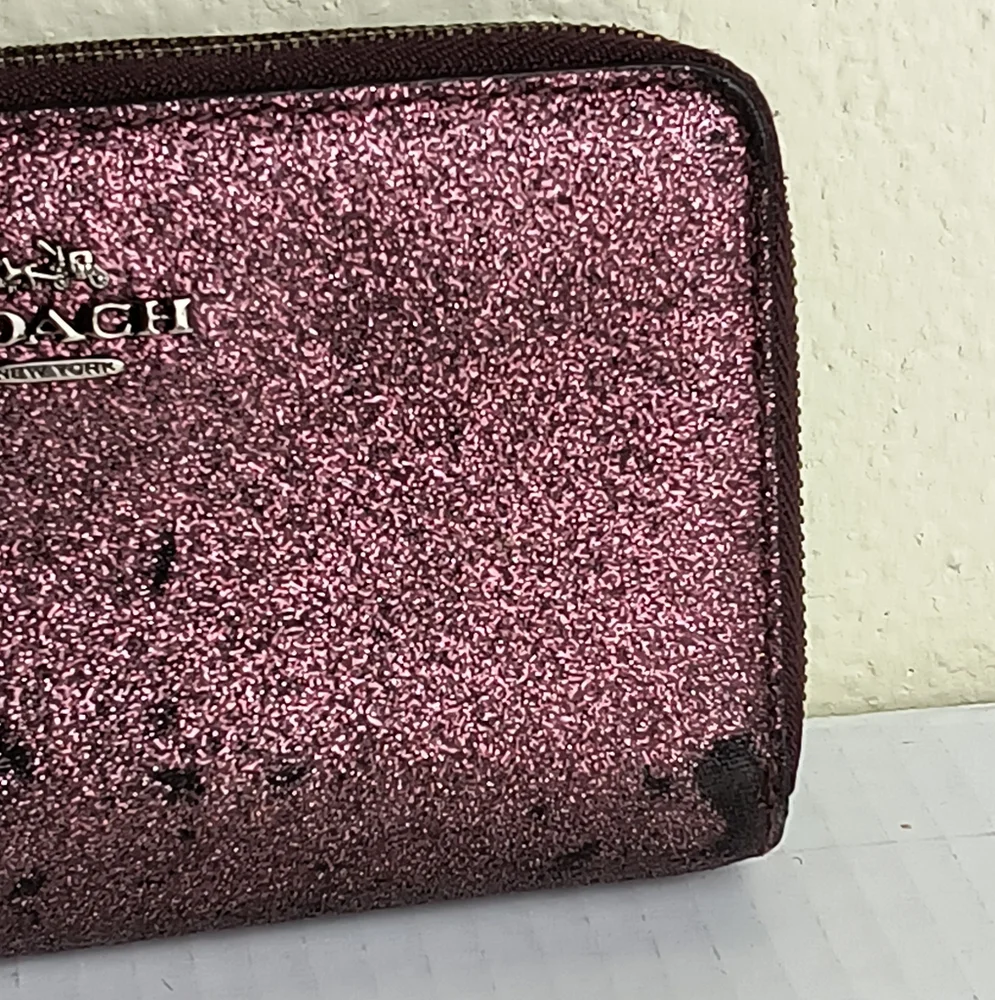 Coach Glitter Wristlet Wallets with Credit Card Storage